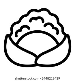 Cauliflower icon outline vector. Healthy vitamin food. Garden food