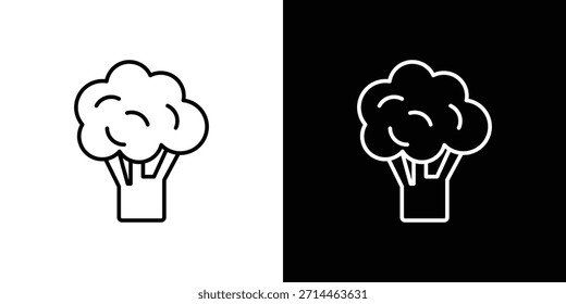 Cauliflower icon outline. Vector isolated pictogram for web