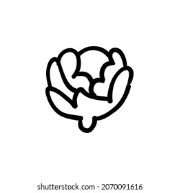 Blumensymbol in Vektorgrafik. Logotype - Doodle