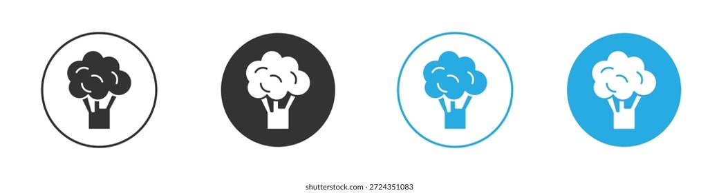 Blumenkohlsymbole-Design-Element. Vektorgrafik auf weißem Hintergrund.