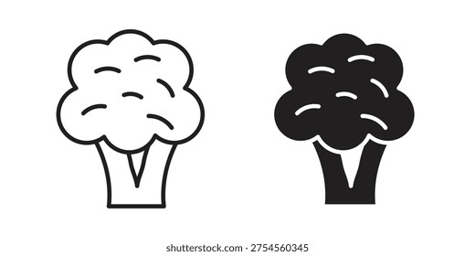 Cauliflower icons for templates, web design and infographics