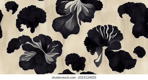 Cauliflower ikat tríbal boho ata los colores de la mueca flor papel de pared sin costura. Motif étnica hecha a mano bello arte Ikat. Arte de fondo étnico abstracto floral rosa. 