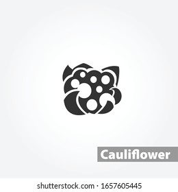 Icono vector minimalista aislado de coliflor