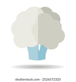 Ícone de vetor isolado de couve-flor. Sinal de legumes. Símbolo gráfico para site de alimentos e bebidas, design de aplicativos, aplicativos móveis e mídia impressa, logotipo, UI