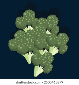 Cauliflower with leaves and stem vector drawing vector.