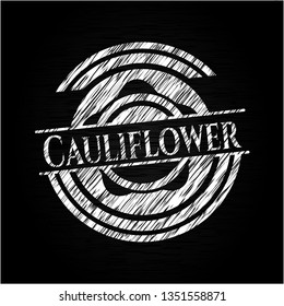 Cauliflower on blackboard