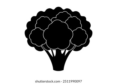 a cauliflower silhouette vector illustration