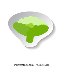 Cauliflower vector icon in flat style with shadow. Vegetable pictogram. Cauliflower illustration on white. Cauliflower isolated. Cauliflower cook ingredient. Healthy vegetarian food. Cauliflower logo