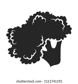 Cauliflower vector icon.Black vector icon isolated on white background cauliflower.