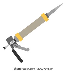 caulk gun flat clipart vector illustration