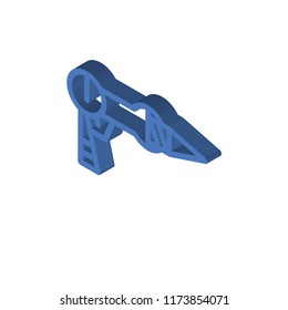 Caulk gun isometric left top view 3D icon