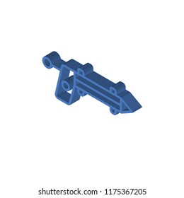 Caulk gun isometric left top view 3D icon