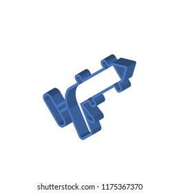 Caulk gun isometric left top view 3D icon