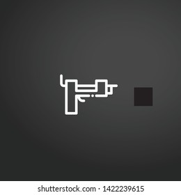 Caulk Gun vector icon. Caulk Gun concept stroke symbol design. Thin graphic elements vector illustration, outline pattern for your web site design, logo, UI. EPS 10.