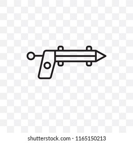 Caulk gun vector icon isolated on transparent background, Caulk gun logo concept