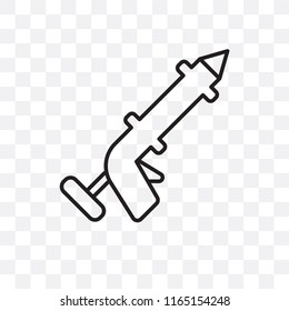 Caulk gun vector icon isolated on transparent background, Caulk gun logo concept