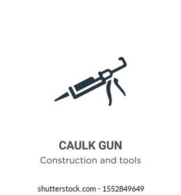 Caulk gun vector icon on white background. Flat vector caulk gun icon symbol sign from modern construction and tools collection for mobile concept and web apps design.