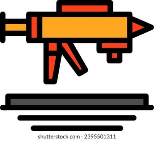 Caulk Line Filled Icon Vector Design