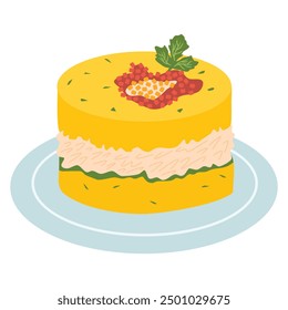 Causa rellena, a typical dish from Peru