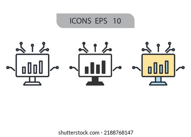 causal inference icons  symbol vector elements for infographic web