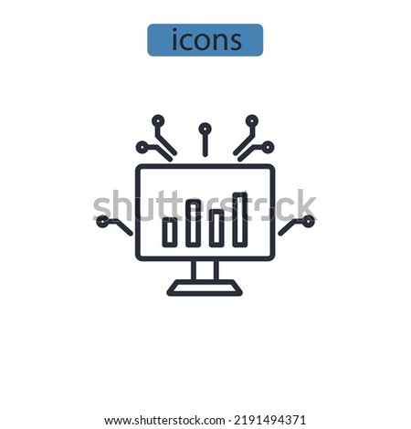 causal inference icons  symbol vector elements for infographic web