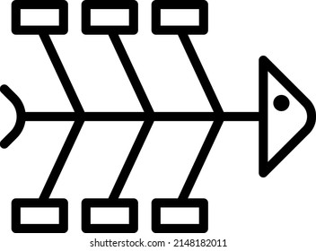 Cause And Effect Or Fish Bone Diagram, Vector Icon