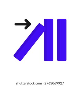 cause and effect simple flat icon illustration