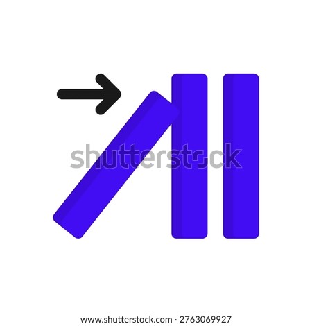 cause and effect simple flat icon illustration