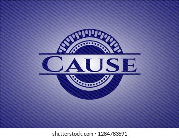 Cause emblem with jean texture