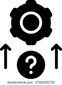 Cause glyph icon illustration vector