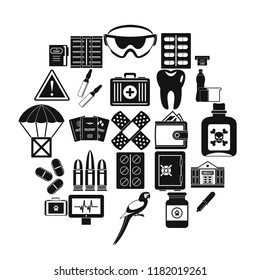 Cause icons set. Simple set of 25 cause vector icons for web isolated on white background