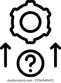 Cause line icon illustration vector