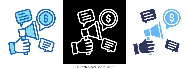 Cause Marketing Icon triplestyle Vector Illustration