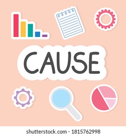 cause word concept- vector illustration