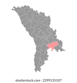 Stadtplan Causeni, Provinz Moldau. Vektorgrafik.