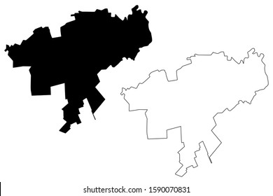 Causeni District (Republic of Moldova, Administrative divisions of Moldova) map vector illustration, scribble sketch Causeni map