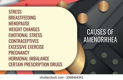 Causes Amenorrhea Vector Illustration Medical Journal Stock Vector ...