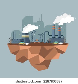 Las causas del cambio climático en el planeta. Registran altos niveles de dióxido de carbono CO2 en la atmósfera. Las emisiones industriales destruyen la ecología y el aire, los desastres naturales, la calefacción mundial, la contaminación del medio ambiente