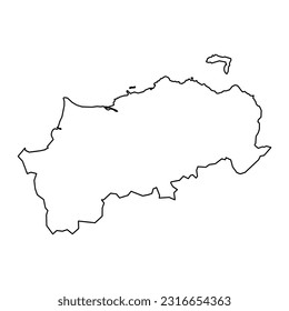 Causeway Coast and Glens map, administrative district of Northern Ireland. Vector illustration.