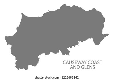 Causeway Coast And Glens Map Grey