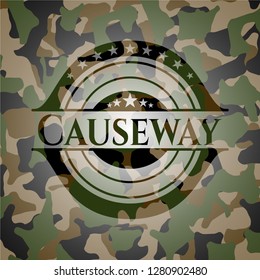 Causeway on camo texture