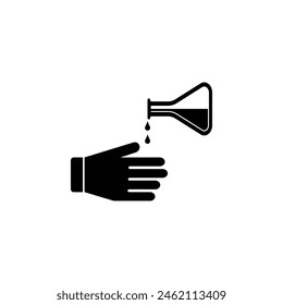 Caustic Chemicals Danger, Dripping Acid flat vector icon. Simple solid symbol isolated on white background. Caustic Chemicals Danger, Acid sign design template for web and mobile UI element