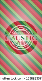 Caustic christmas badge.
