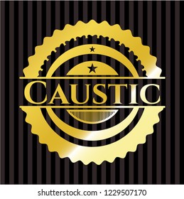 Caustic gold badge