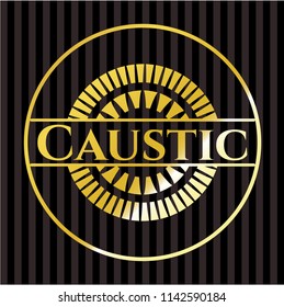 Caustic gold shiny badge