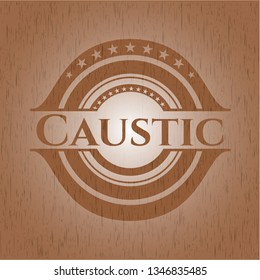 Caustic retro wooden emblem