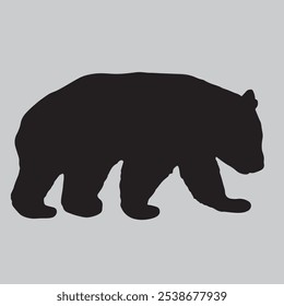 a caut panda vector  bear silhouette