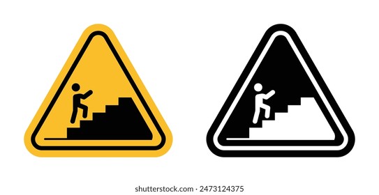 Precaución sobre la escalera que avanza aconseja proceder con precaución