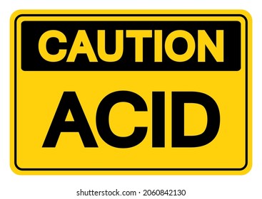 Caution Acid Symbol Sign,Vector Illustration, Isolate On White Background Label. EPS10