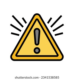 vector de icono de alerta de advertencia. signo de alerta de precaución. ilustración de símbolo aislado